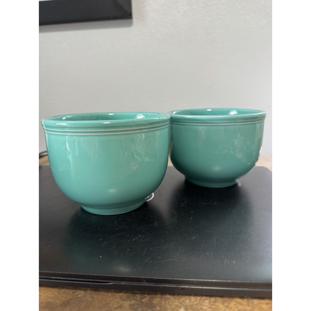 Fiesta Homer Laughlin Big Bowls (2) Teal? Turquoise?